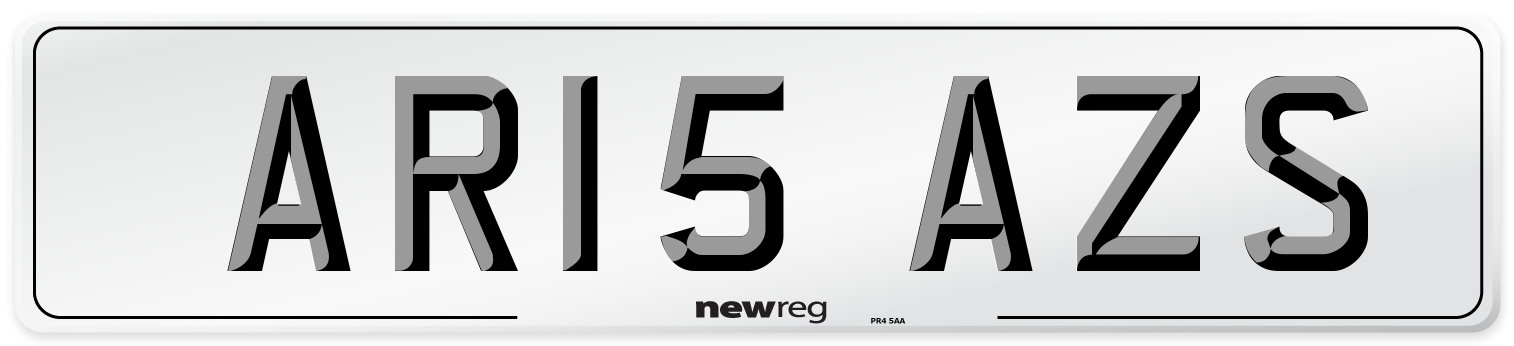 AR15 AZS Number Plate from New Reg